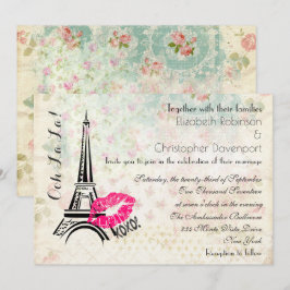 Convite de Casamento Torre Eiffel Ooh La La Paris