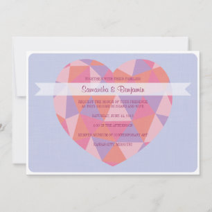 Convite de Casamento Triangle Heart