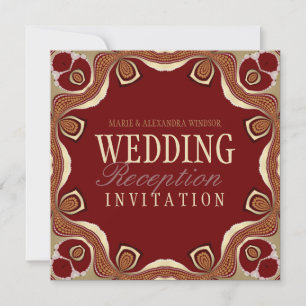 Convite de Casamento Tribal Real Alternativo Verme