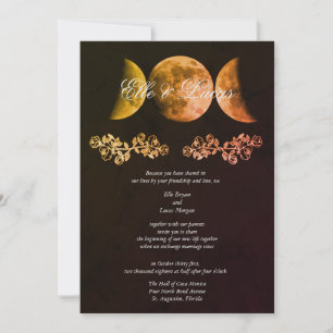 Convite de Casamento Tripla Lua Harvest