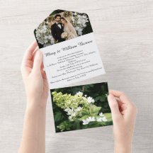 Convite de Casamento Tudo em Um Casal e Fotos de F