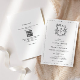 Convite de casamento tudo em um código QR do brasã