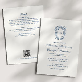 Convite de Casamento Tudo-em-Um com Brasão em Esti