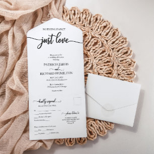 Convite de Casamento Tudo em Um com Cartão de Resp
