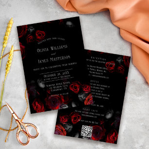 Convite de Casamento Tudo em Um com Código QR Pret