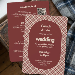 Convite de Casamento Tudo em Um com Código QR Xadr