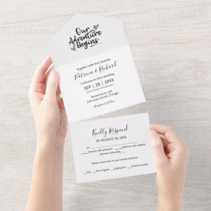 Convite de Casamento Tudo Em Um Nossa Aventura Com