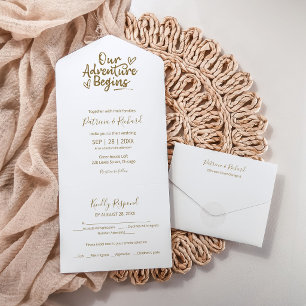 Convite de Casamento Tudo em Um Nossa Aventura Com