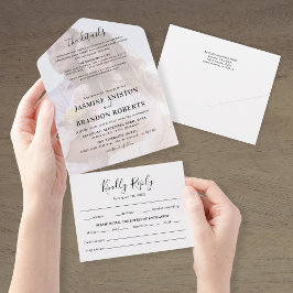 Convite de Casamento Tudo em Um Preto e Branco Fot