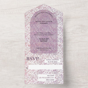 Convite de casamento tudo em um rose poeirento bot