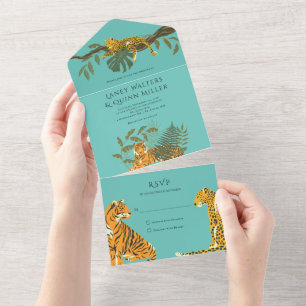 Convite de Casamento Tudo em Um Wild Safari Big Ca