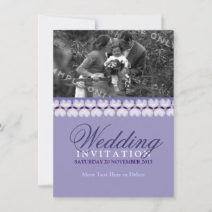 Convite de Casamento União da Família Amor Lilás