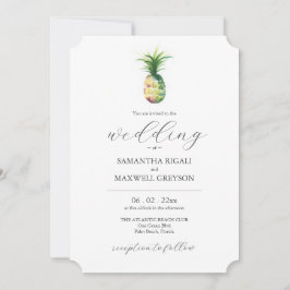 Convite de Casamento Único de Destino Tropical