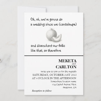 Convite de casamento único e engraçado
