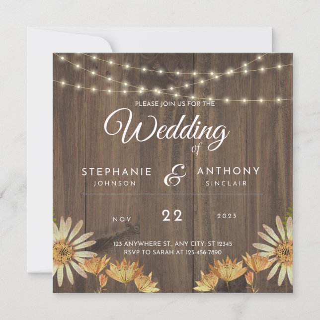 Convite de Casamento Único Salve a Data (Frente)