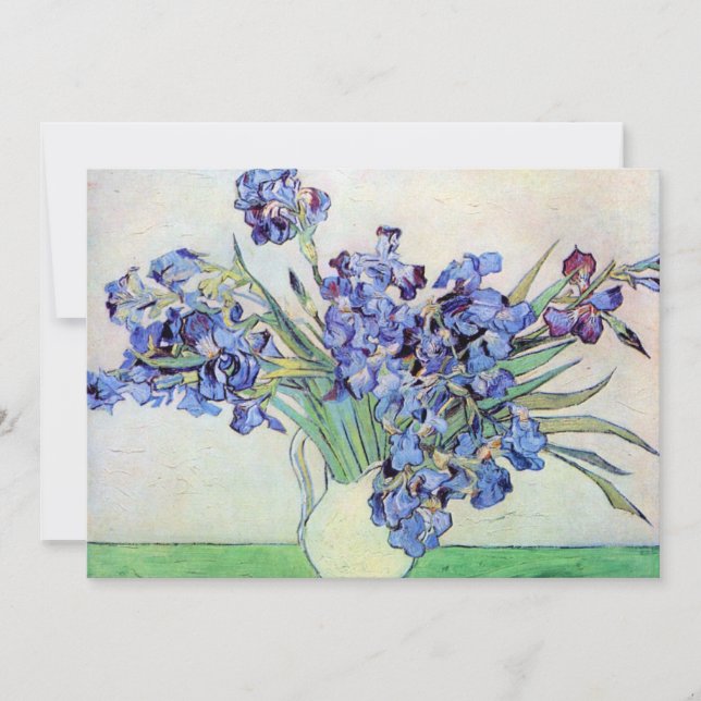Convite de Casamento Van Gogh Irises (Frente)