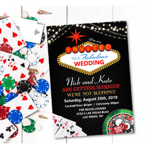 Convite de Casamento Vegas Casino