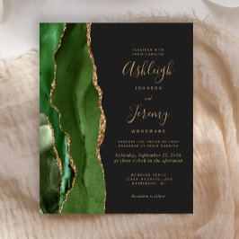 Convite de Casamento Verde Caçador com Ágata e Dou
