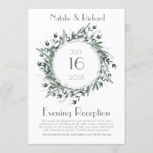 Convite de casamento Verde, Convite à Recepção
