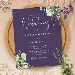 Convite de Casamento Verde Roxo Orçamento