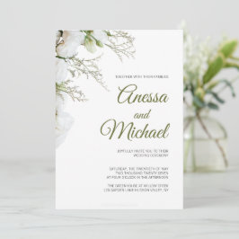 Convite de Casamento Verde Sálvia