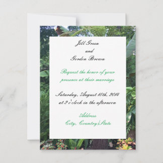 Convite de Casamento Verde Tropical