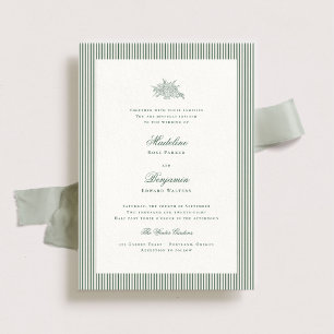 Convite de Casamento Verde Whitford Hunter