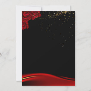 Convite de Casamento Vermelho e Preto