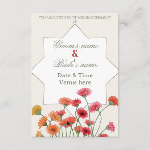 Convite de Casamento Vibrante Prado Floral