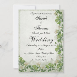 Convite de Casamento Vicoriano Meadow