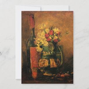 Convite de Casamento Vinho e Flores de Van Gogh