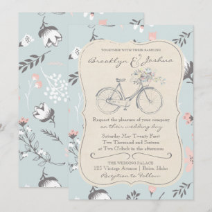 CONVITE DE CASAMENTO   Vintage Bicycle Love Weddin