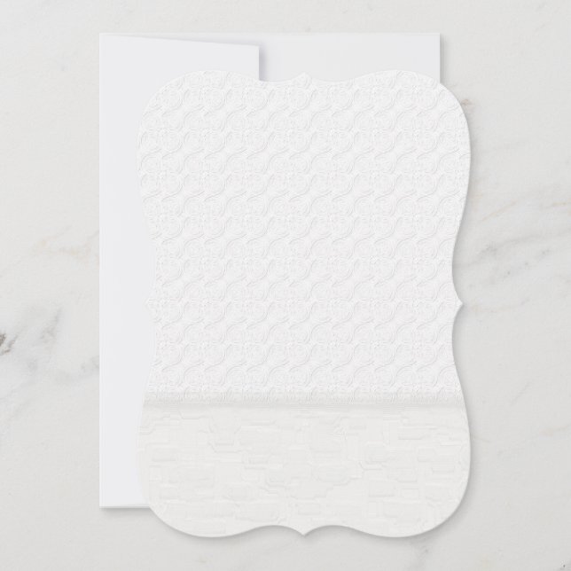 Convite de casamento: vintage branco puro (Frente)