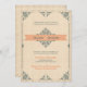 Convite de Casamento vintage de Estilo Vitoriano A (Frente/Verso)
