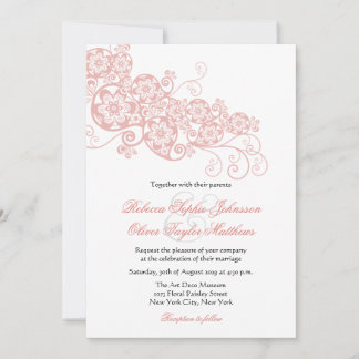 Convite de casamento Vintage Elegant Floral Paisle