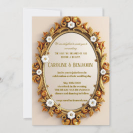 Convite de Casamento Vintage Elegante – F Ornado