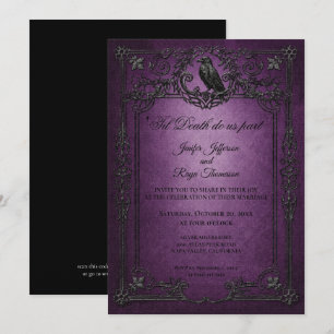 Convite de casamento Vintage Gothic Halloween