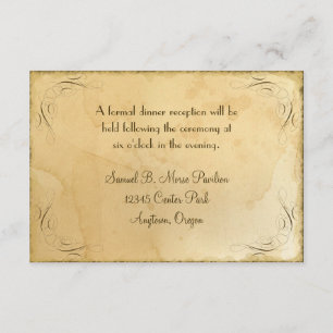 Convite de Casamento Vintage Manchado de Chá 1 - R