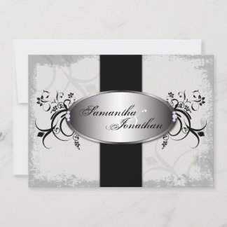 Convite De Casamento Vintage Negra