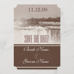 Convite de casamento Vintage Niagara Falls