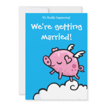 convite de casamento voador