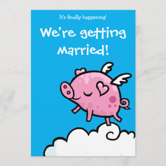 convite de casamento voador