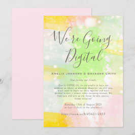 Convite de Casamento Watercolor Zoom