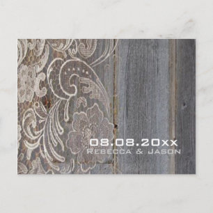 convite de casamento western country com renda de 