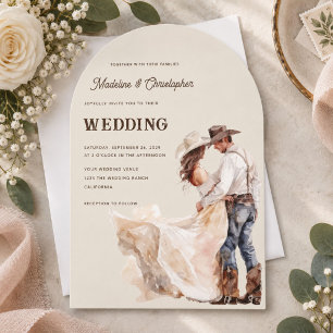 Convite de Casamento Western Ranch