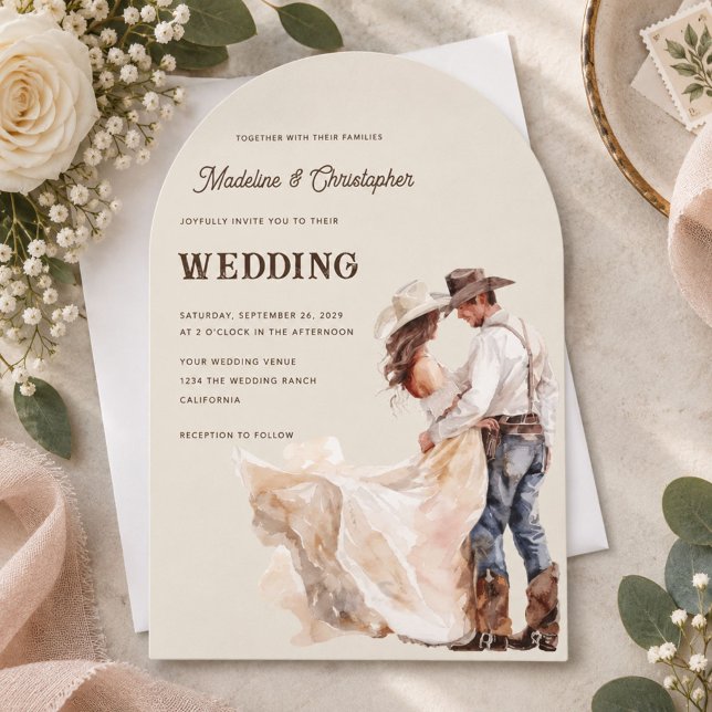 Convite de Casamento Western Ranch (Criador carregado)