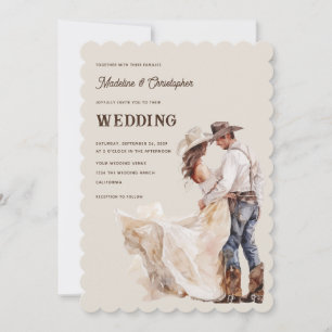 Convite de Casamento Western Ranch