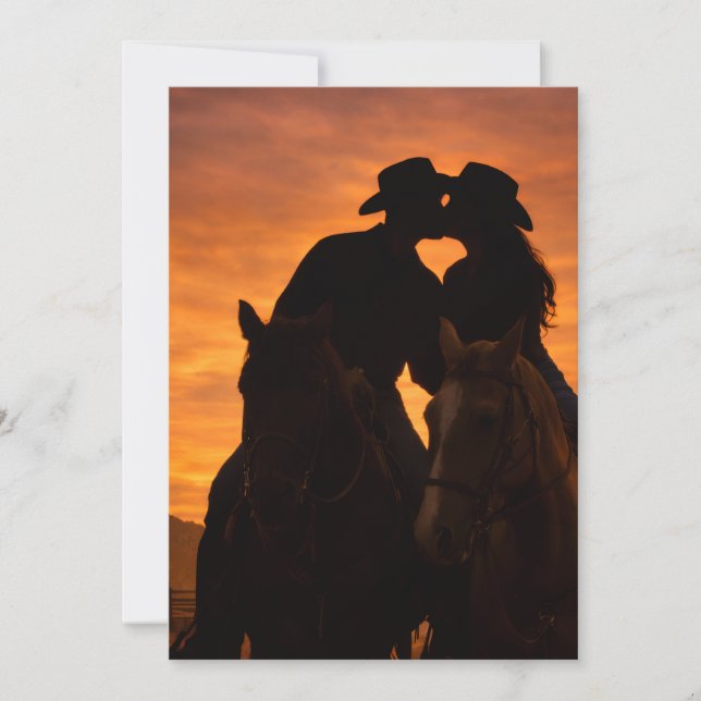 Convite de Casamento Western Rústico (Frente)