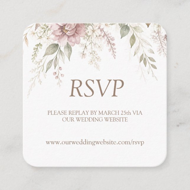 Convite de Casamento Whispering Magnolia (Frente)