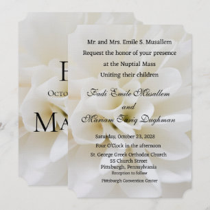 Convite de Casamento White Lily